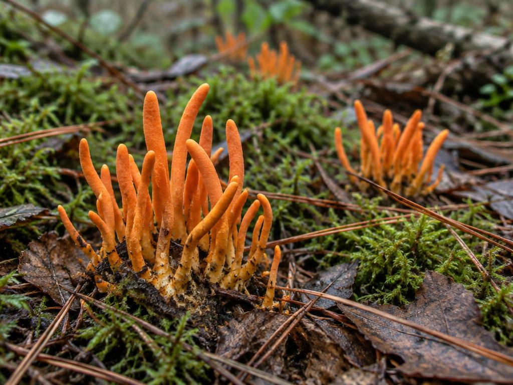 Cordyceps militaris en milieu naturel
